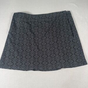 RipSkirt Hawaii Wrap Skirt XXL Black White Geometric Stretch Pocket Travel